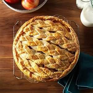 Pie, apple, wholemeal, one crust, homemade
