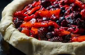 Pie, fruit, pastry top and bottom, homemade