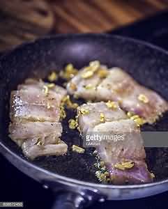Pollock, Alaskan, flesh only, raw