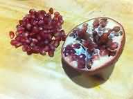 Pomegranate, flesh and pips