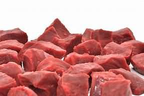 Pork, diced, raw, lean