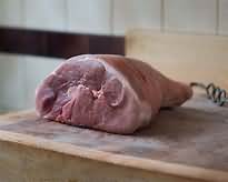 Pork, leg joint, roast, lean and fat