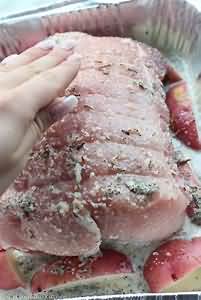 Pork, loin joint, pot-roasted, lean