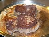 Pork, loin steaks, fried in corn oil, lean