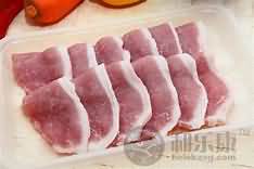 Pork, loin steaks, raw, lean and fat