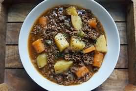 Pork, mince, stewed