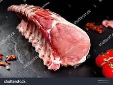 Pork, spare rib steaks, raw, lean and fat