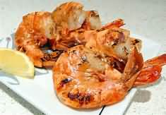 Prawns, king, grilled from raw
