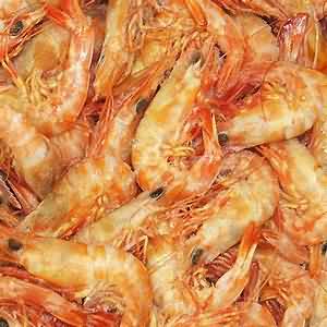 Prawns, standard, purchased cooked