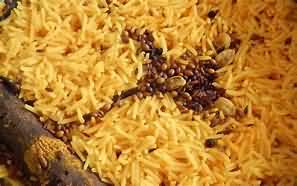 Rice, pilau, plain, homemade