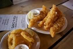 Roe, cod, hard, coated in batter, fried