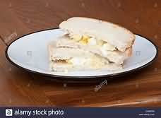Sandwich, white bread, egg mayonnaise