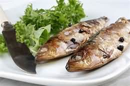 Sardines, flesh only, grilled