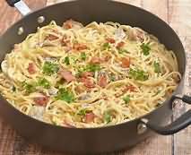 Sauce, pasta, carbonara type