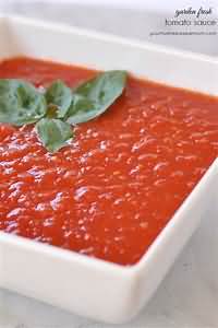 Sauce, tomato based, homemade