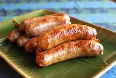 Sausages, pork, chilled, grilled