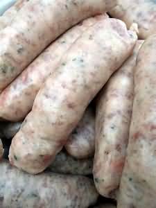 Sausages, pork, raw