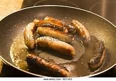 Sausages, premium, fried in vegetable oil
