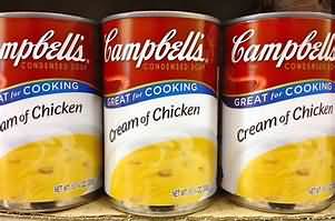 Soup, chicken, cream of, canned