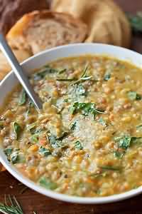 Soup, lentil, homemade