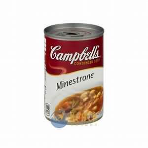 Soup, minestrone, canned