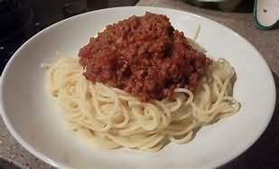 Spaghetti bolognese, homemade