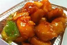 Sweet and sour pork, battered, takeaway