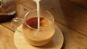 Tea, infusion, average, with semi-skimmed milk