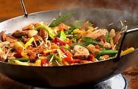 Turkey, strips, stir-fried in corn oil