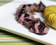 Venison in red wine and port, homemade