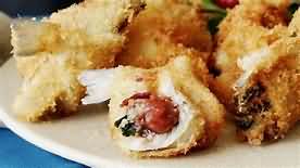 Whiting, in crumbs, fried in dripping, weighed with bones and skin
