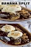 Banana split, homemade