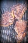 Beef, fillet steak, grilled, lean and fat