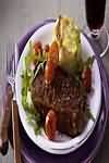 Beef, rump steak, fried in corn oil, lean and fat
