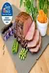 Beef, sirloin joint, roasted, lean and fat