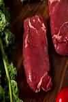 Beef, sirloin steak, from steakhouse, lean