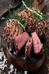 Beef, sirloin steak, grilled medium-rare, lean