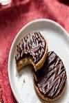 Biscuits, digestive, half coated in chocolate