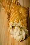 Chicken turkey pasties slices, puff pastry