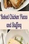 Chicken turkey pieces, coated, baked