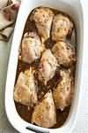 Chicken, breast, casseroled, meat and skin