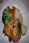 Chicken, whole, corn-fed, roasted, meat and skin