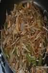 Chow mein, pork and chicken, homemade