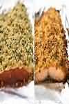 Fishcakes, salmon, coated in breadcrumbs, baked
