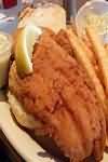 Haddock, fillets, flesh only, in flour, fried in dripping, weighed with bones and skin