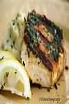 Halibut, flesh only, grilled