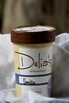 Ice cream with wafers, non-dairy, vanilla