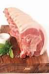 Lamb, chump chops, raw, lean and fat, weighed with bone