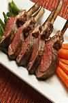 Lamb, leg, whole, roasted well done, lean
