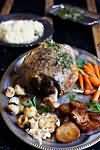 Lamb, leg, whole, roasted, lean and fat